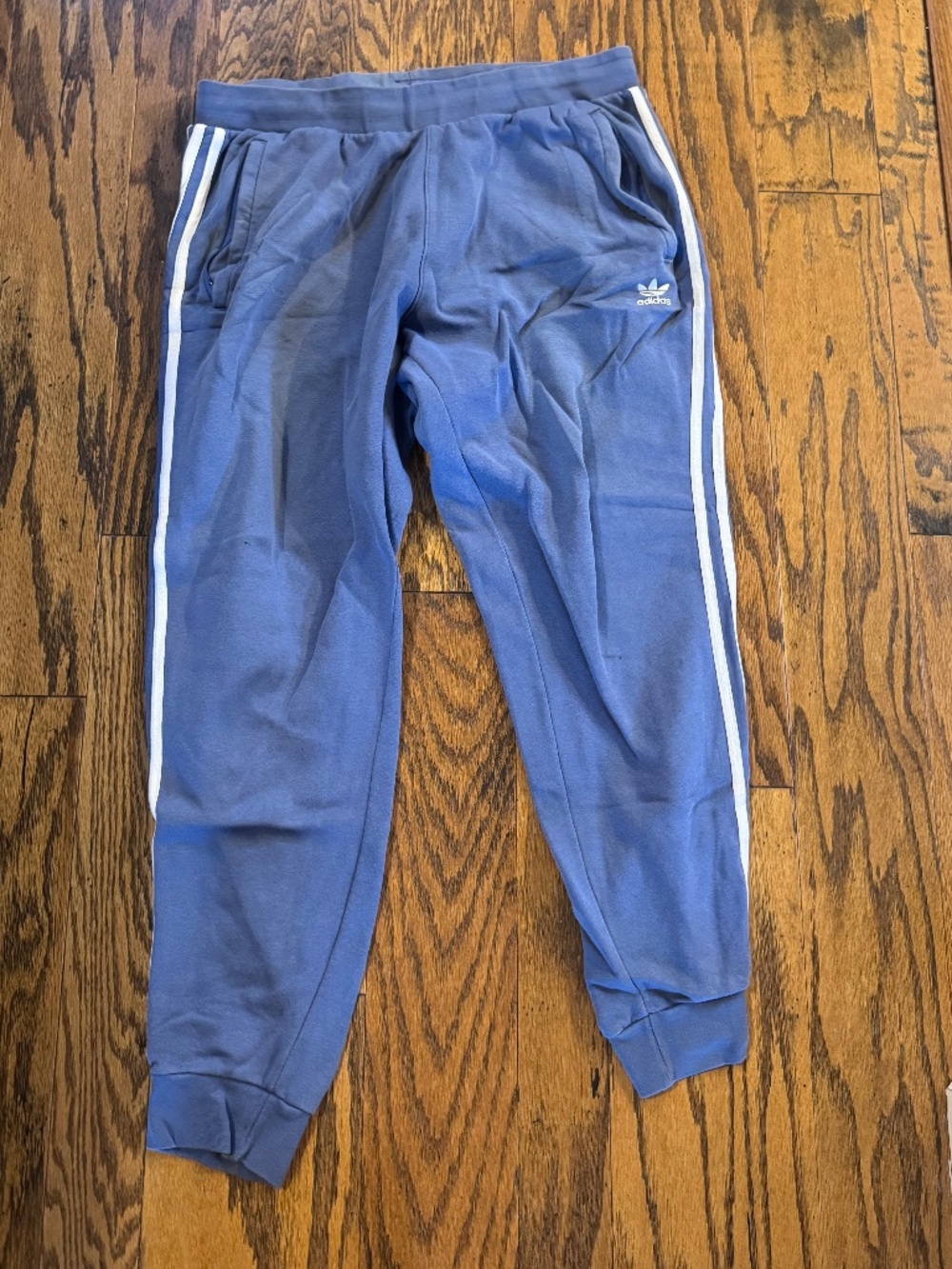 ADIDAS ORIGINALS ADICOLOR CLASSICS 3-STRIPES PANTS Blue Fleece SZ XL